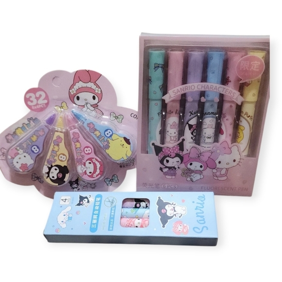 Hello KITTY and Friends 3 Different Stationary Sets (Pens, Pencil Case, Etc) - Picture 2 of 4